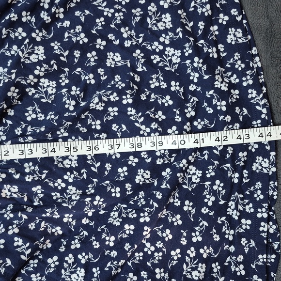 J. Crew 100% Cotton Navy Floral V-Neck Tiered Midi Dress Size Large, New W Tags - Picture 10 of 12